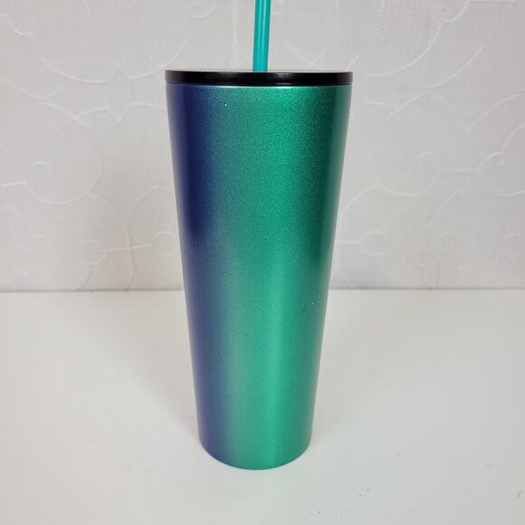 Starbucks Ombre‎ Tumbler 24oz/710ml Green Blue Summer 2020 Stainless Steel - Picture 1 of 10